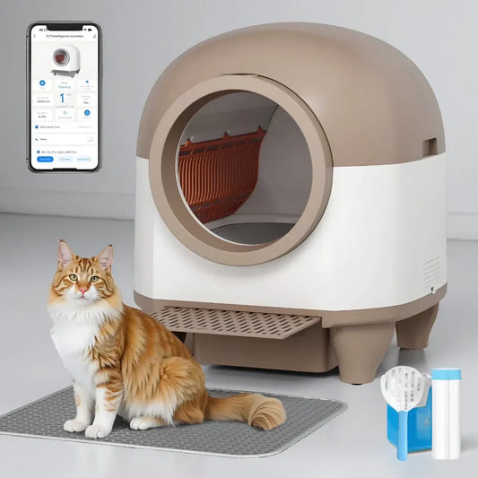 Smart App-Controlled Self-Cleaning Cat Litter Box