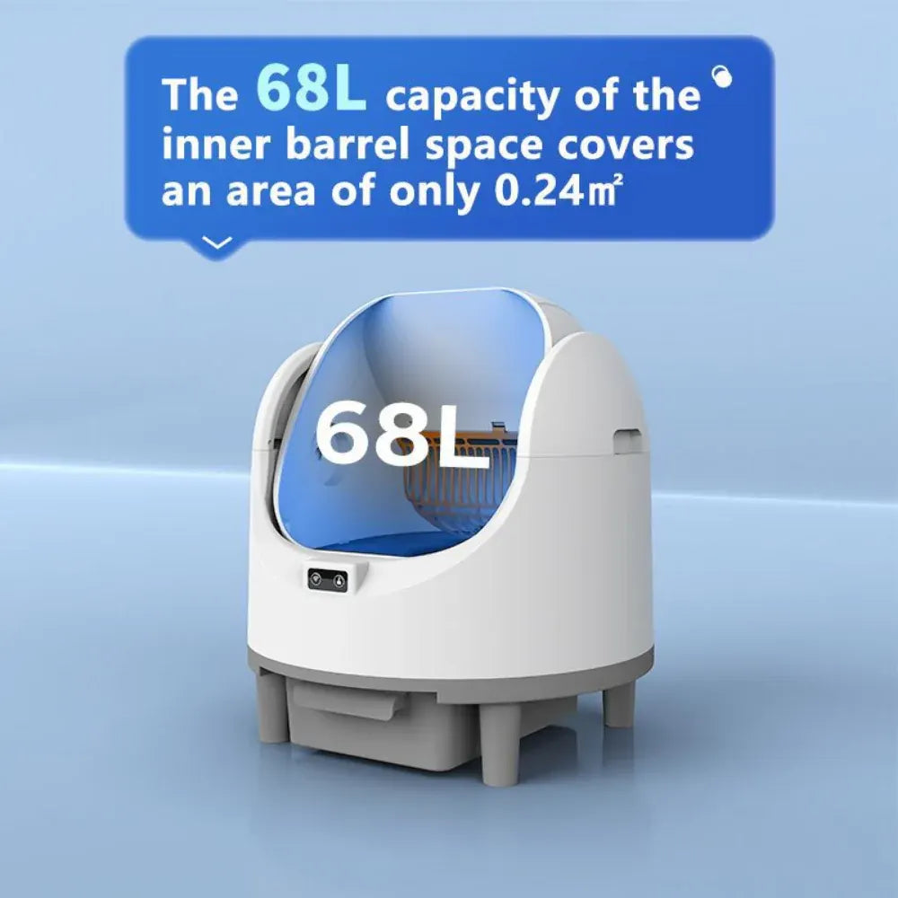Smart App-Controlled Self-Cleaning Cat Litter Box
