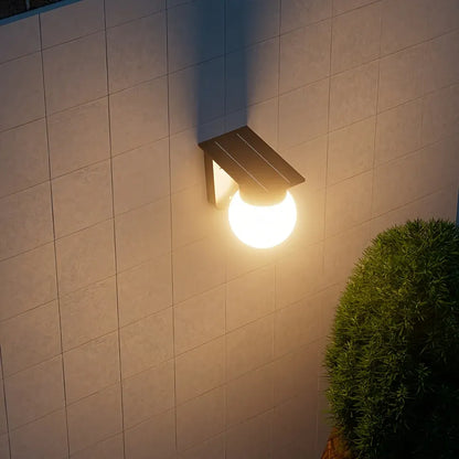 Smart Dimmable Solar Globe LED Outdoor Wall Lamp