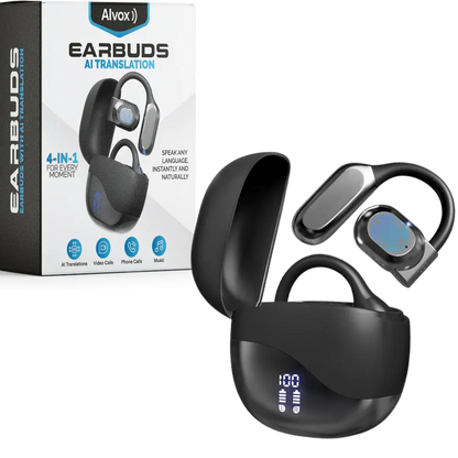 Smart Translator Wireless Earbuds with USB-C Charging