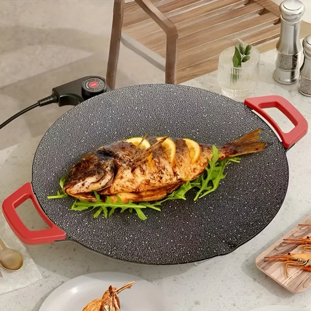 Smokeless Cast Iron Indoor Griddle for Grilling