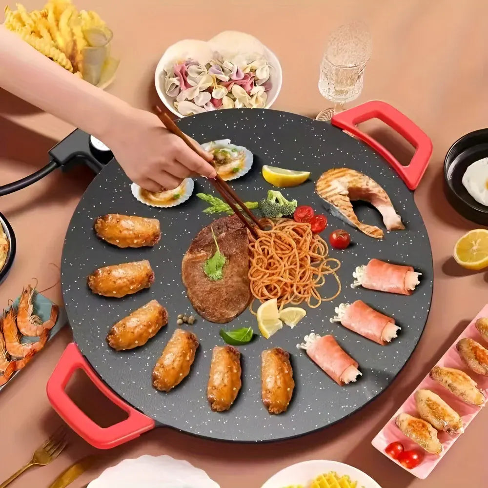 Smokeless Cast Iron Indoor Griddle for Grilling