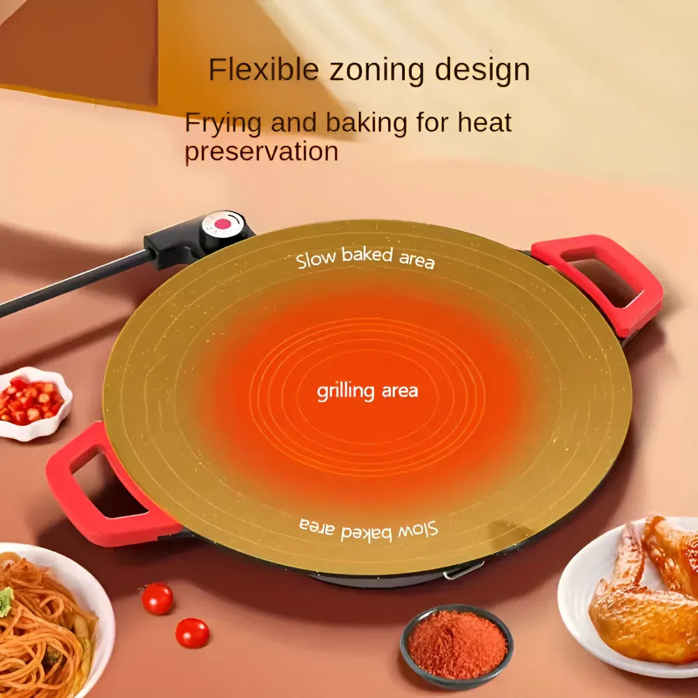 Smokeless Cast Iron Indoor Griddle for Grilling