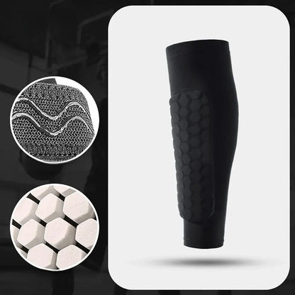 Soccer Shin Guard Compression Sleeves with Honeycomb Padding for World Cup Play