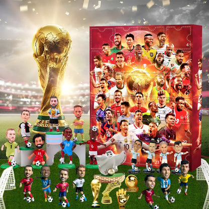 Soccer-Themed Advent Calendar with Figure Display Set