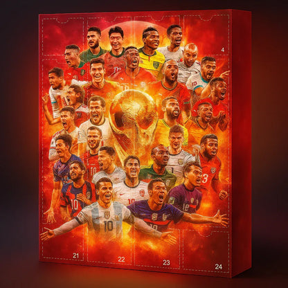 Soccer-Themed Advent Calendar with Figure Display Set