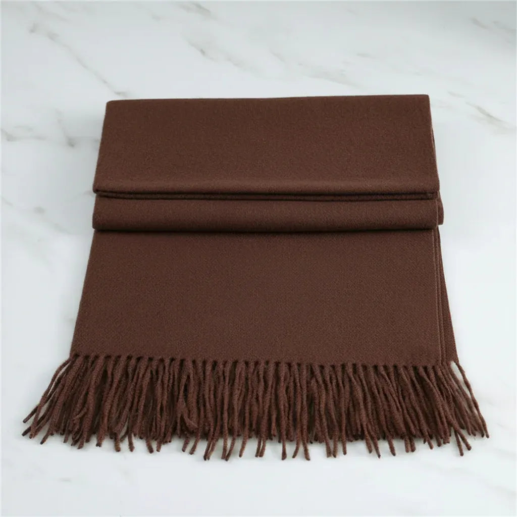 Soft Cashmere Winter Scarf - Warm Cozy Texture