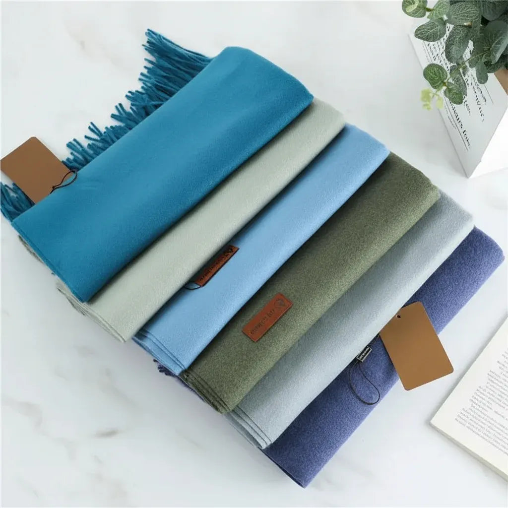 Soft Cashmere Winter Scarf - Warm Cozy Texture