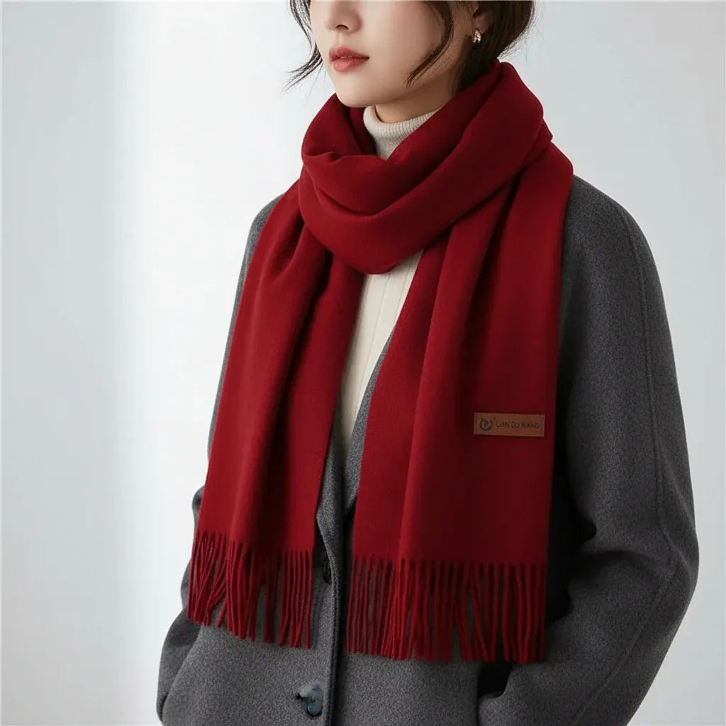 Soft Cashmere Winter Scarf - Warm Cozy Texture