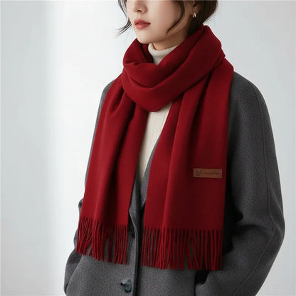 Soft Cashmere Winter Scarf - Warm Cozy Texture