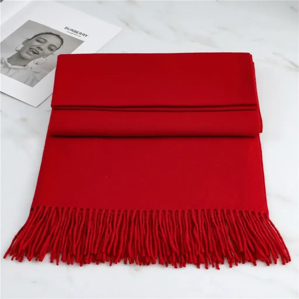 Soft Cashmere Winter Scarf - Warm Cozy Texture