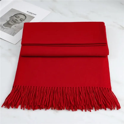 Soft Cashmere Winter Scarf - Warm Cozy Texture