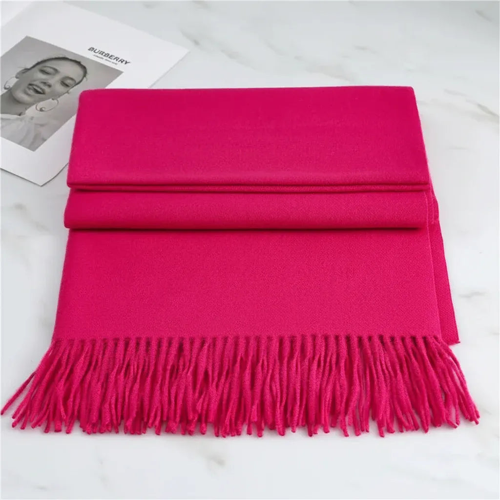 Soft Cashmere Winter Scarf - Warm Cozy Texture