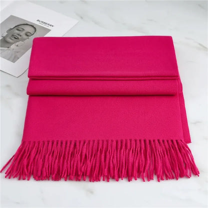 Soft Cashmere Winter Scarf - Warm Cozy Texture