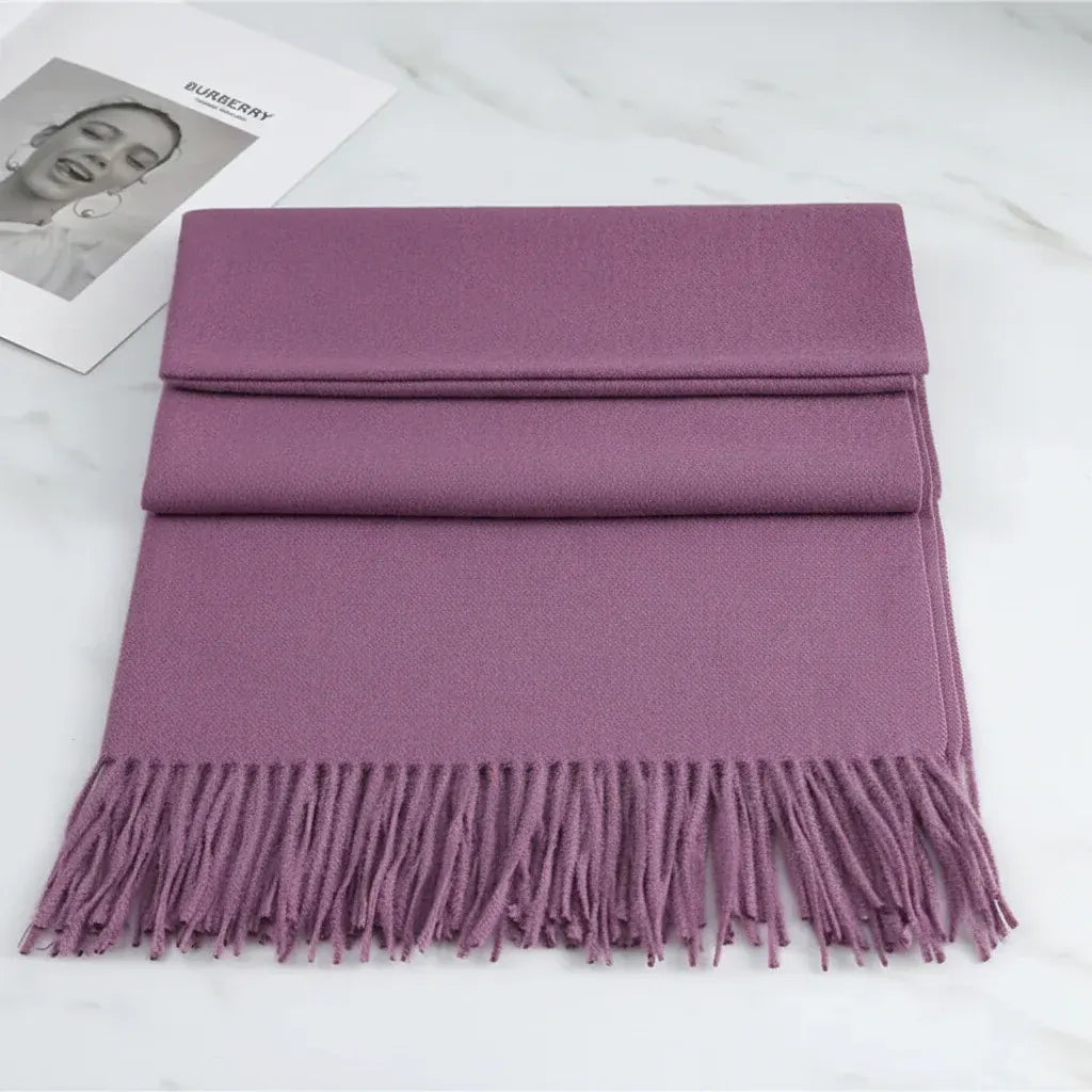 Soft Cashmere Winter Scarf - Warm Cozy Texture