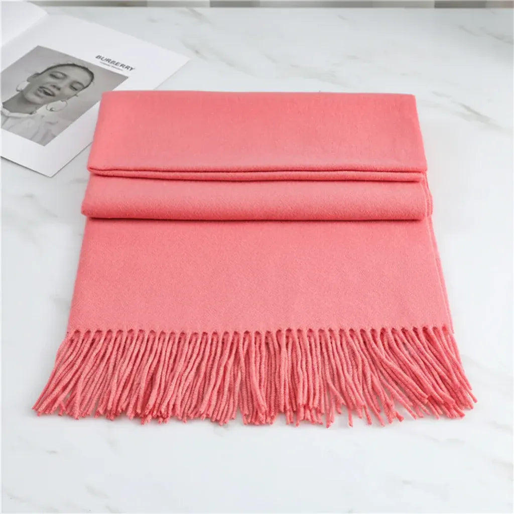 Soft Cashmere Winter Scarf - Warm Cozy Texture