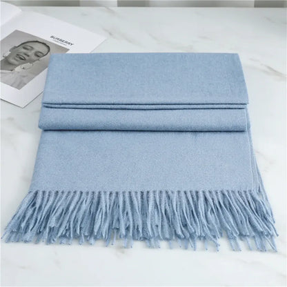 Soft Cashmere Winter Scarf - Warm Cozy Texture
