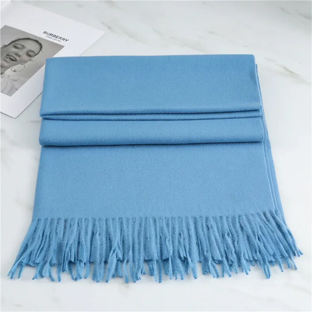 Soft Cashmere Winter Scarf - Warm Cozy Texture