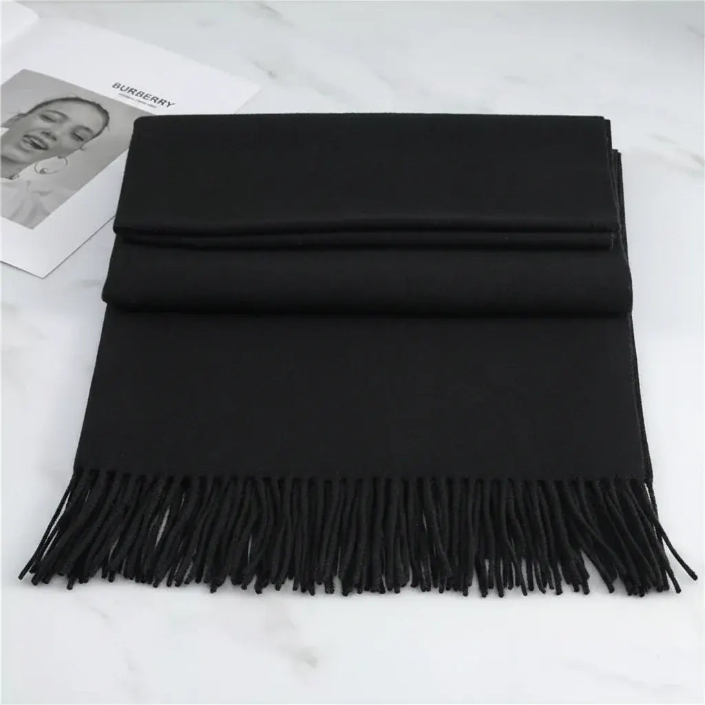 Soft Cashmere Winter Scarf - Warm Cozy Texture