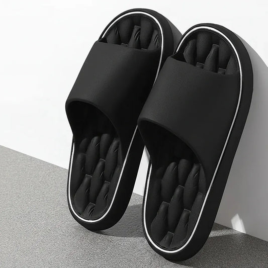 Soft Cushioned Pillow Slides - Slip-On Summer Sandals for Comfort