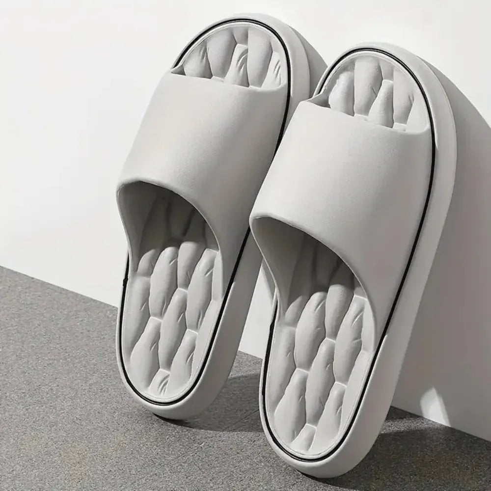 Soft Cushioned Pillow Slides - Slip-On Summer Sandals for Comfort