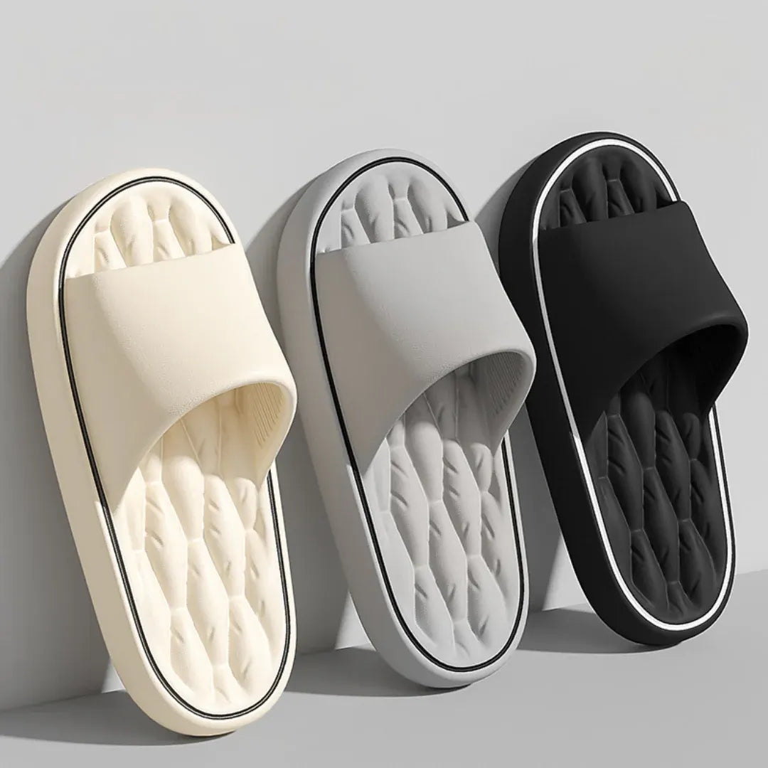 Soft Cushioned Pillow Slides - Slip-On Summer Sandals for Comfort