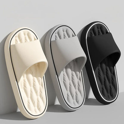 Soft Cushioned Pillow Slides - Slip-On Summer Sandals for Comfort