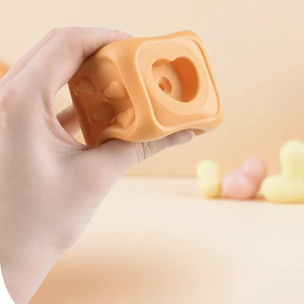 Soft Sensory Teether Stacking Blocks for Baby Educational Development