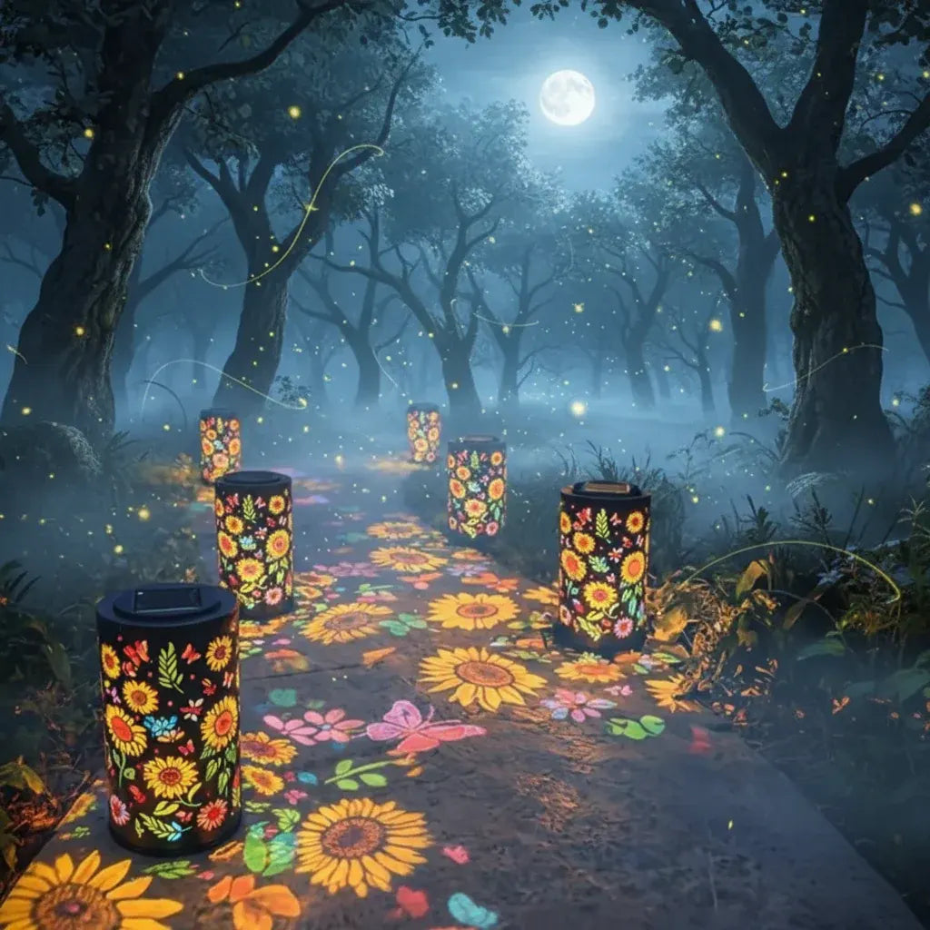Solar-Powered Decorative Garden Lantern for Outdoor Lighting