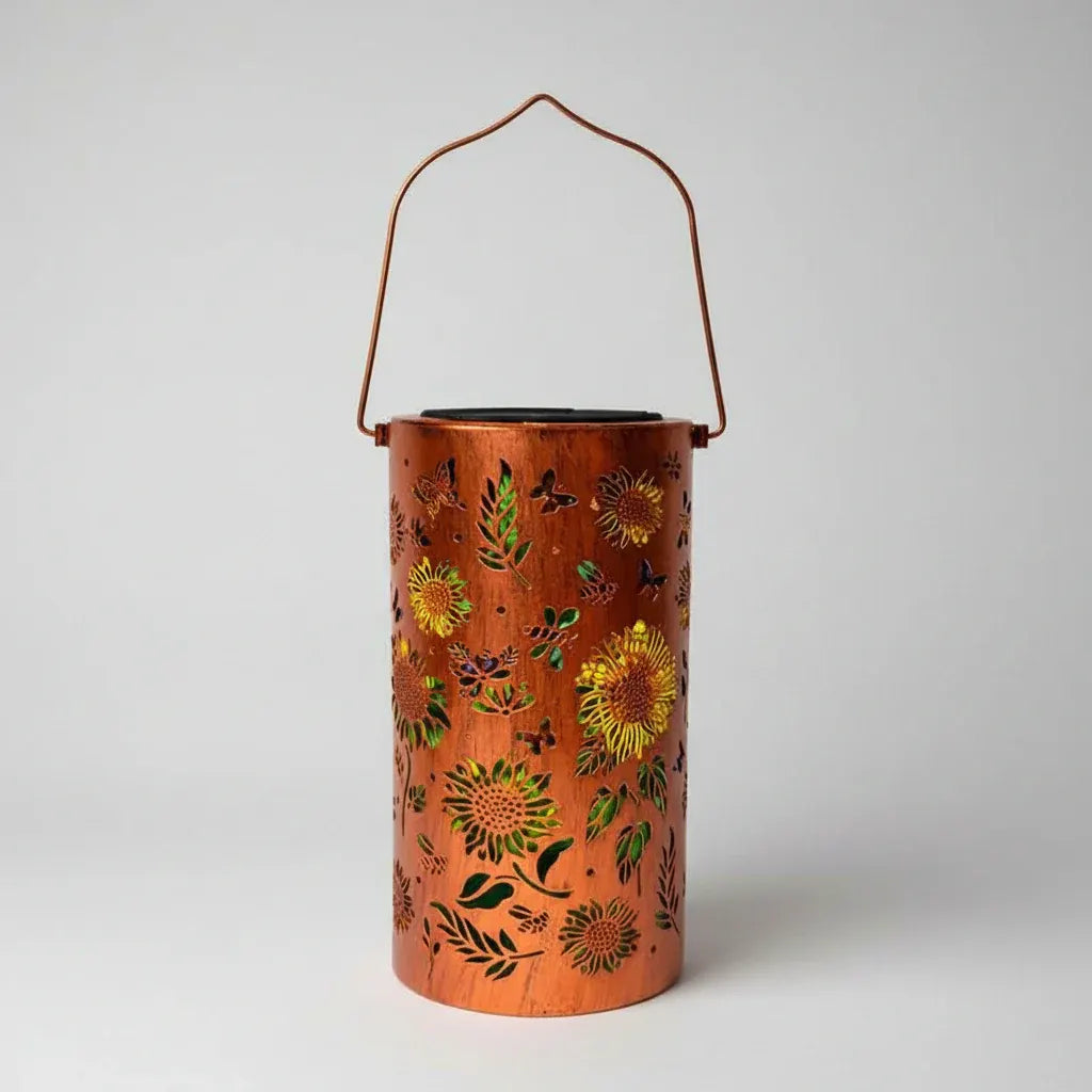 Solar-Powered Decorative Garden Lantern for Outdoor Lighting