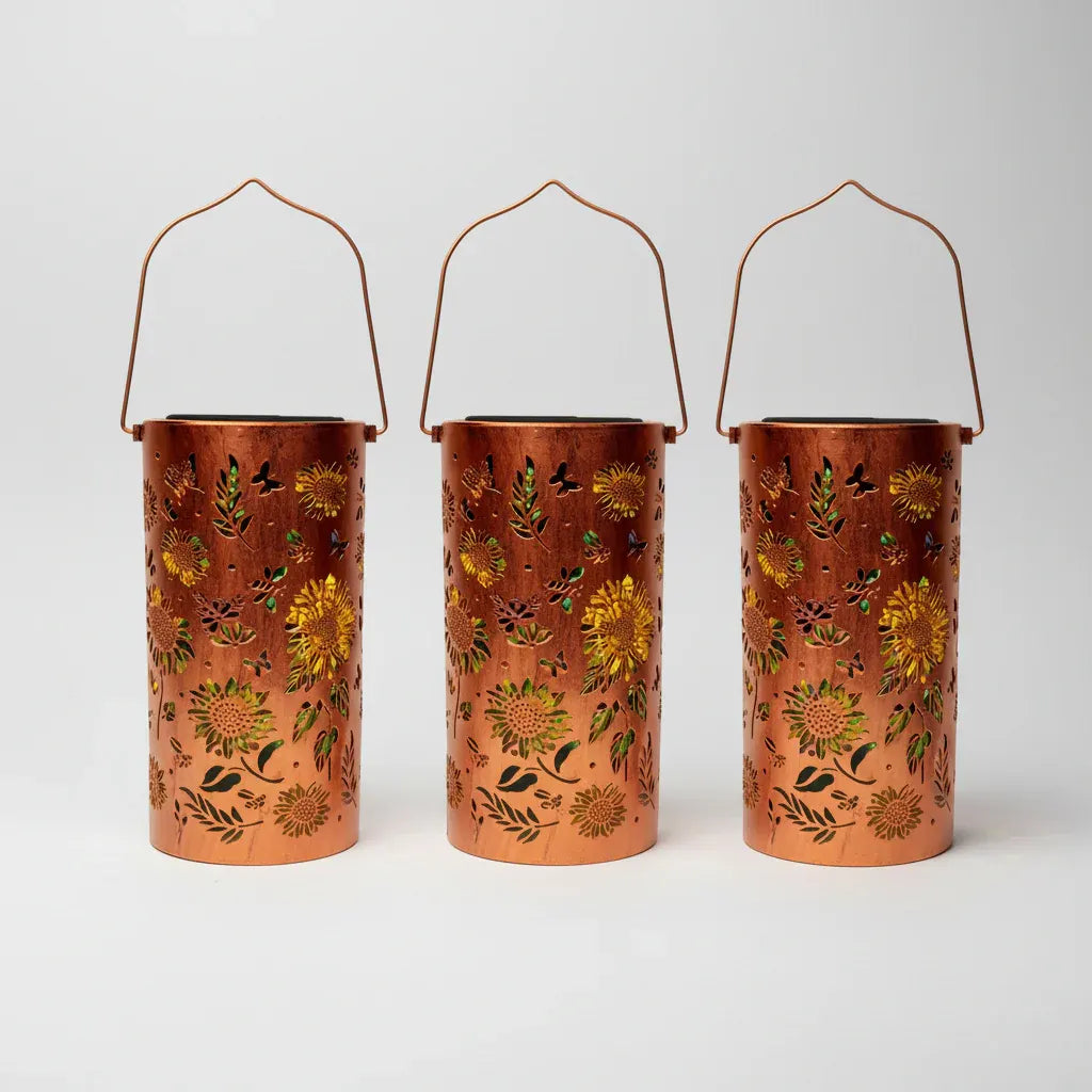 Solar-Powered Decorative Garden Lantern for Outdoor Lighting