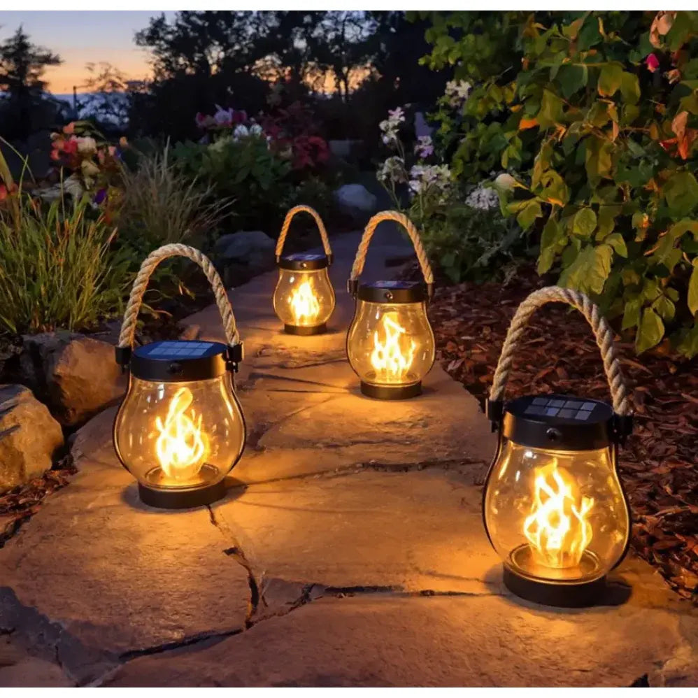 Solar Powered Halloween Outdoor Hanging Lantern Light