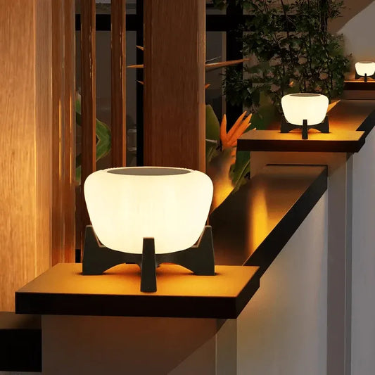 Solar-Powered LED Pathway Landing Light for Outdoor Use