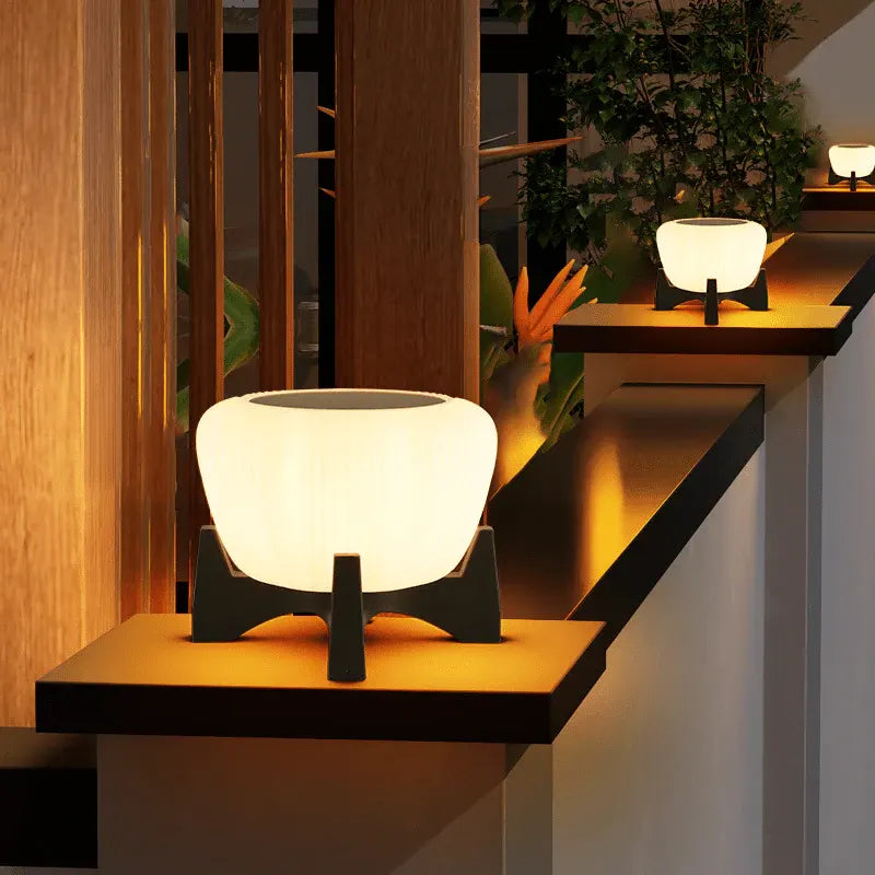 Solar-Powered LED Pathway Landing Light for Outdoor Use