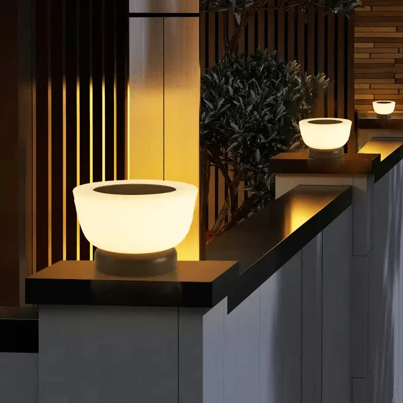 Solar-Powered LED Pathway Landing Light for Outdoor Use