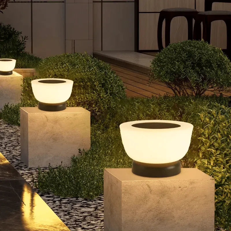 Solar-Powered LED Pathway Landing Light for Outdoor Use