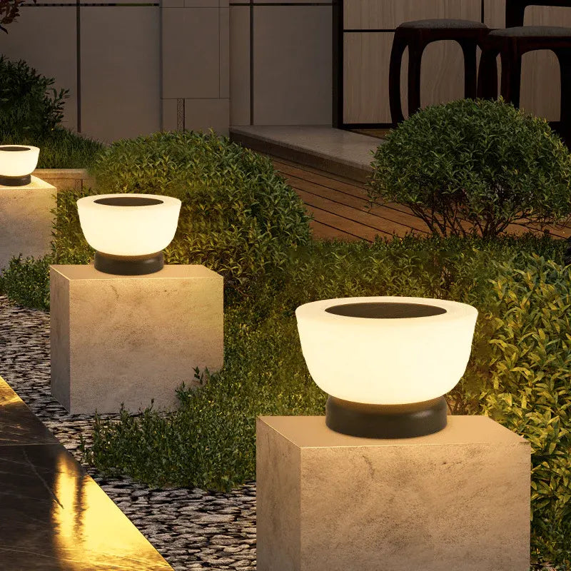 Solar-Powered LED Pathway Landing Light for Outdoor Use