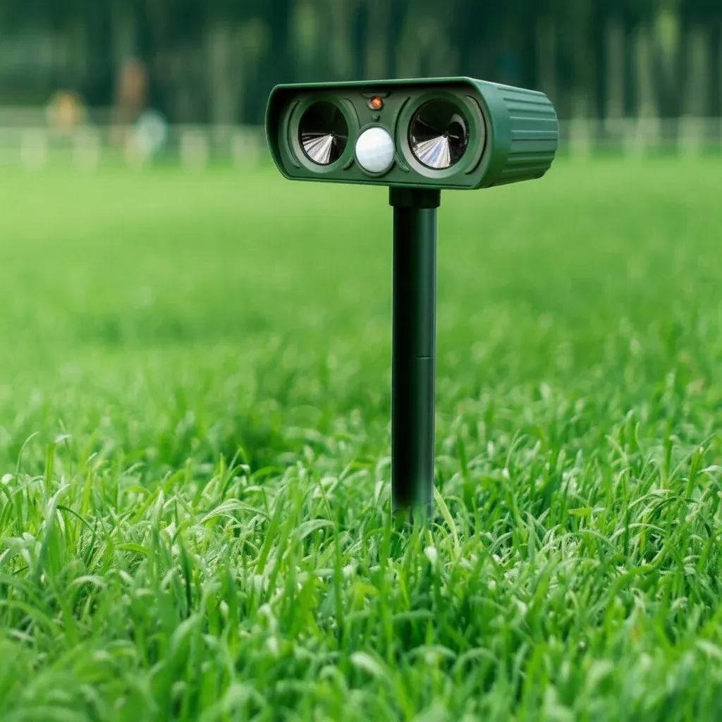 Solar-Powered Outdoor Animal Deterrent Light with Pest Repellent Function