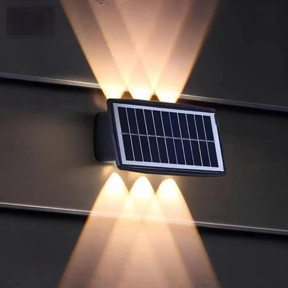 Solar-Powered Outdoor Wall Light Garden Accent Lamp