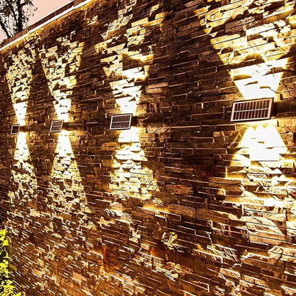 Solar-Powered Outdoor Wall Light Garden Accent Lamp