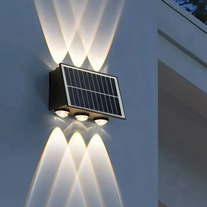 Solar-Powered Outdoor Wall Light Garden Accent Lamp