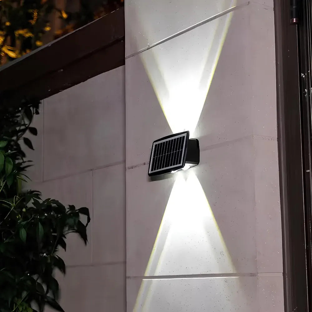 Solar-Powered Outdoor Wall Light Garden Accent Lamp