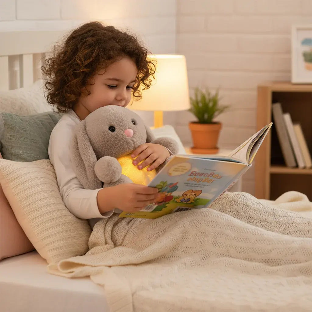 Soothing Breathing Plush Bunny for Kids & Adults Relaxation