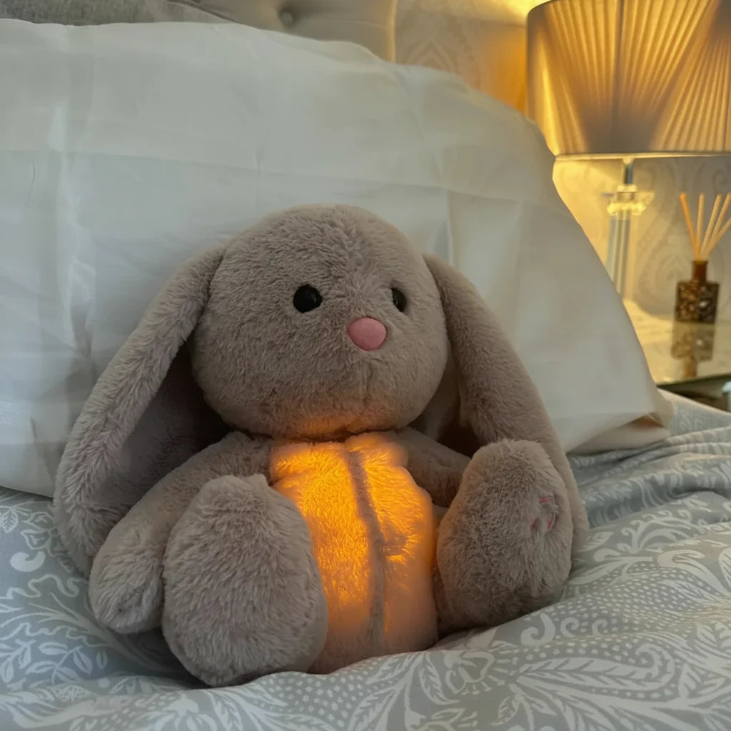 Soothing Breathing Plush Bunny for Kids & Adults Relaxation