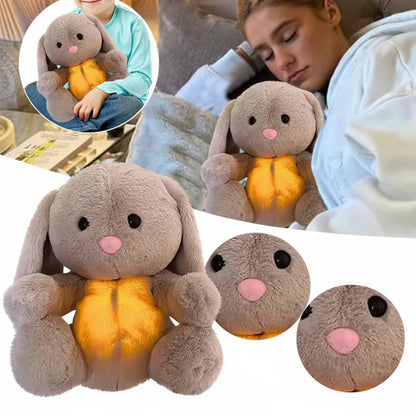 Soothing Breathing Plush Bunny for Kids & Adults Relaxation