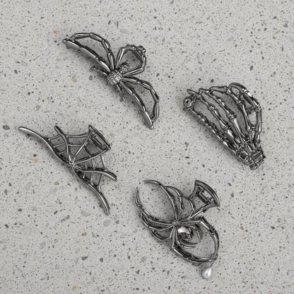 Spider & Bat Design Hair Clips for Halloween