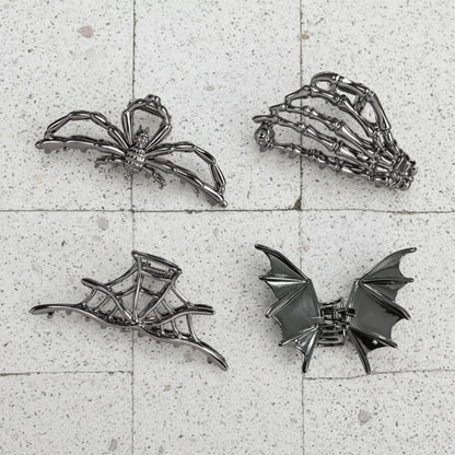 Spider & Bat Design Hair Clips for Halloween