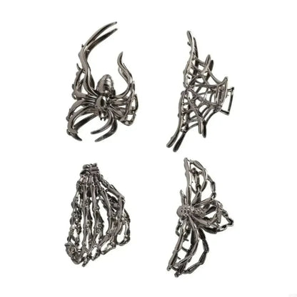 Spider & Bat Design Hair Clips for Halloween