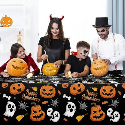 Spiderweb Print Halloween Party Tablecloth Decor