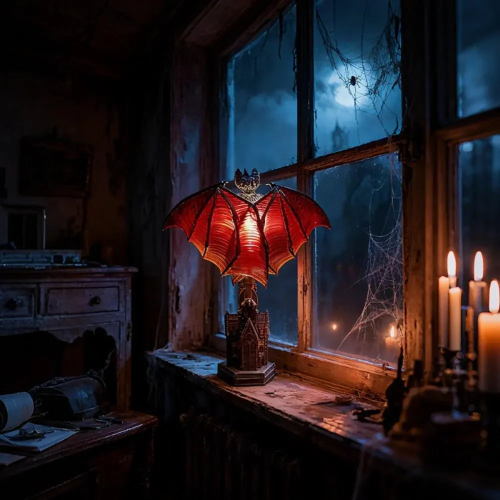 Spooky Bat Accent Lamp for Halloween Home Decor
